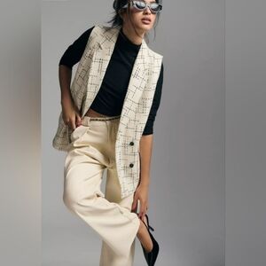 Anthropologie Maeve Tweed Vest Size 14